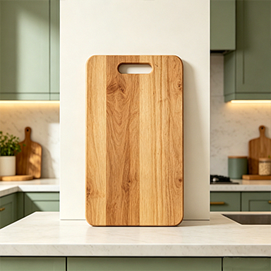 Solid Wood Cutting Board | Large Kitchen Chopping Board with Hanging Handle Hole